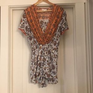 Coco + jaimeson size xl short sleeve romper